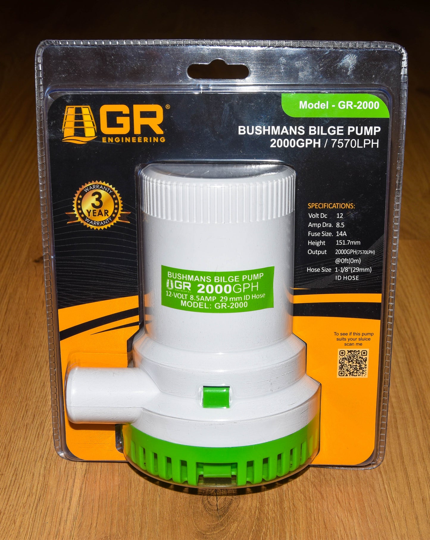 GR 2000 GPH Bushmans Bilge Pump™